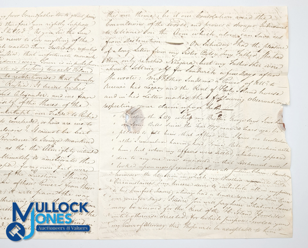 [Napoleon Bonaparte] fine closely written autograph letter from an English attorney to his uncle - Image 2 of 2