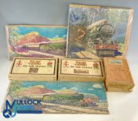 3x GWR Wooden Jig-Saw Puzzles - The Cornish Riviera Express x2, plus Britain's Mightiest - 150+