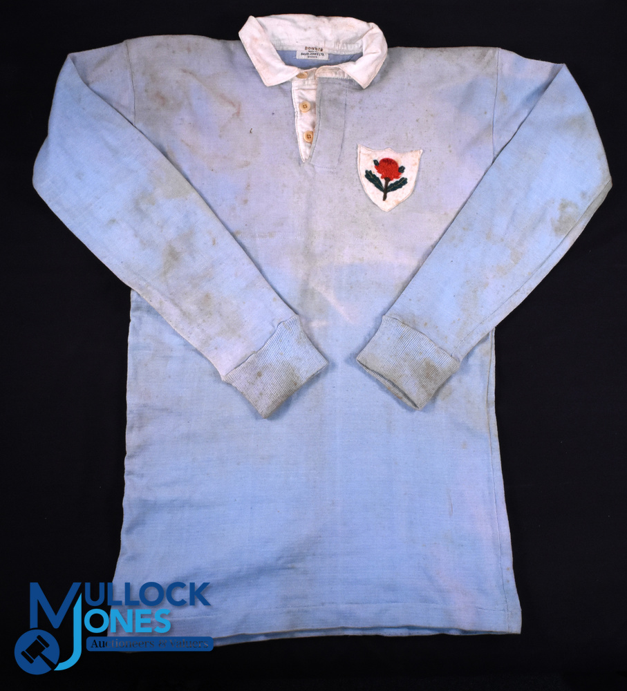 Rare 1930 NSW Waratahs Matchworn Jersey v British & I Lions: Clearly match worn including some - Image 2 of 4