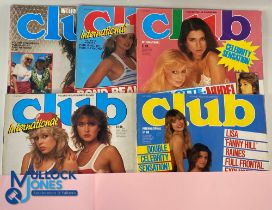 Club International glamour magazines - Volume 12 No 6, 10 and 11, Volume 13 No 4 & 9 - some wear and