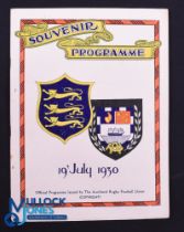 Rare 1930 Rugby Programme, British & I Lions v Auckland: Official Programme from the game lost 19-