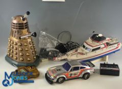 Radio Controlled Toys, to include a 32cm tall Dalek, Porche 930 turbo, Nikko R/C systems Christina