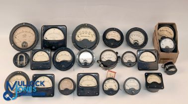Collection of Vintage Gauges Volt Amp Milliamperes etc, most are Bakelite with noted makers of GEC