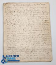 Legal - a remarkable manuscript being an eye witness report on a legal case at Northumberland