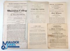 Advertising Broadsides - Early 19th c group of five printed broadsides advertising newly published