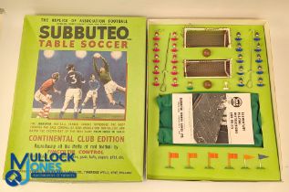 Subbuteo Table Soccer Continental Club Edition Boxed Football Game c1970, with a couple of faults,