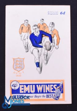 Rare 1930 Rugby Programme, British & I Lions v Wellington: Official Programme from the game lost 8-