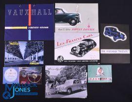 8x Various 1930s-1950s Automobile Sales Catalogues - to incl Lea-Francis Cars, Singer, Jowett