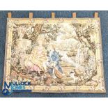 Franklin Mint Wall Hanging Tapestry "Jardin D'Amour" by Marc Waymel 1987, with 2 other hand