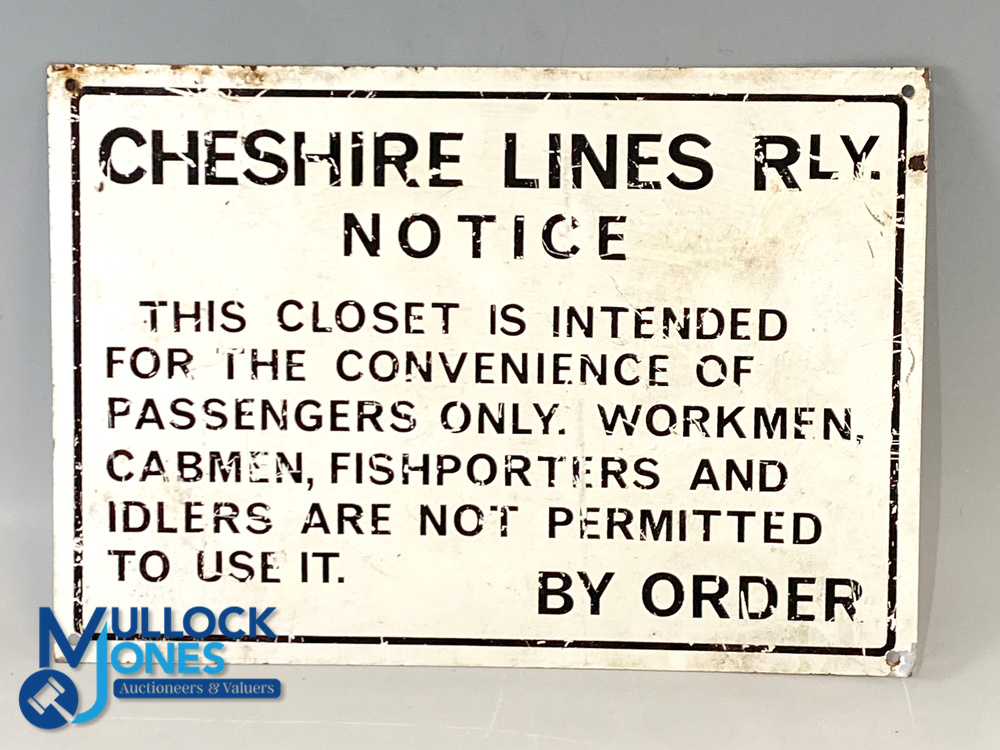 Cheshire Lines Railway Metal Sign Notice -Convenience Notice, painted metal sign #19cm x 27cm