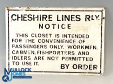 Cheshire Lines Railway Metal Sign Notice -Convenience Notice, painted metal sign #19cm x 27cm