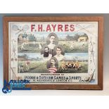 F H Ayres modern framed Poster - Indoor and Outdoor sports supplier London, size #47cm x 65cm