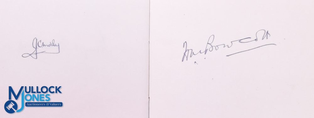 Rare 1930 British & I Lions Fully Signed Autograph Book: Clean padded leatherette book, 5" x 4", - Image 3 of 4