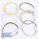 A collection of used fly lines, as follows: Snowbee WF3F two tone welded loop. Airflo WF4F two