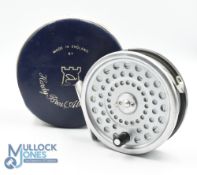 Hardy Bros Marquis 8/9 alloy trout fly reel 3 5/8" ventilated spool, 2 screw latch, black handle,