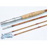 H L Leonard Rod, Leonard & Mills Company, 10' 3 piece split cane bamboo fly rod, with drop rings,