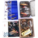 A large collection of artificial baits, as follows: The Hockley minnow box containing a selection of