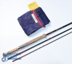 Bruce & Walker England carbon sea trout/salmon fly rod 10ft 6" 3pc line 7/9#, alloy sliding reel