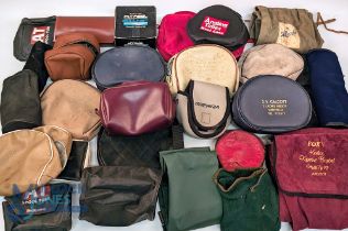 Collection of Reel Bags and Rod Bags, most unbranded with noted names of Youngs Scierra reel bags, 2