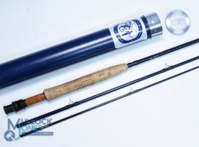 Thomas & Thomas 9'6", 3 piece Graphite trout fly rod, line #6, model code: HS966-3, blue slim carbon