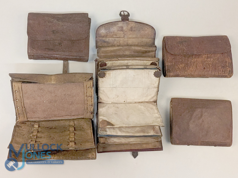 A collection of unnamed leather wallets: 7" x 4", 2 pockets and sleeves. 6" x 4", 18 pockets, - Image 3 of 3