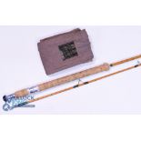 A fine Hardy Alnwick 7ft 2pc "The Hardy Wanless" Palakona split cane spinning rod H30031, 14"