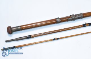 Charles Farlow Maker, 191 Strand, London 15'6", 3 piece greenheart salmon fly rod, black whipped