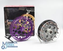DAM Quick RBL 150 large purple centre pin reel, 6" narrow ventilated spool, rear seat on stanchion