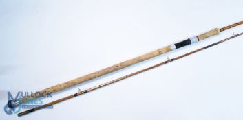A split cane Avon style rod, inscribed in Indian ink "B James & Son" Avon ? 10ft 2pc 32" mushroom