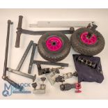 Fishing Trolley Wheels and spare parts: a good lot for spares only from various trolleys - the