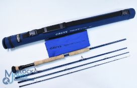 Grey's Alnwick Platinum XD carbon saltwater fly rod 9ft 4pc, line 12#, twin cork grips with fighting