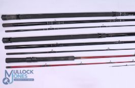 Shakespeare strike Course hollow glass rod, 12ft 3pc, 28" composite handle with alloy sliding reel