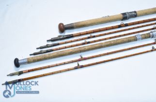 Hardy Alnwick Palakona Reg No 246985 steel centred salmon fly rod B3326 1916, 16ft 3pc with spare