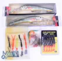 A collection of artificial baits, as follows: 2x Cormoran Barramundi 220m, boxed and unused. 5