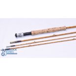 Antique Murton Newcastle Greenheart Spey Rod, with spare tip - one tip is 6" short, rod button has