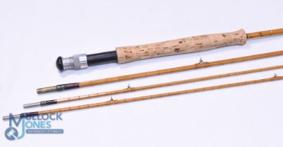 Antique Murton Newcastle Greenheart Spey Rod, with spare tip - one tip is 6" short, rod button has