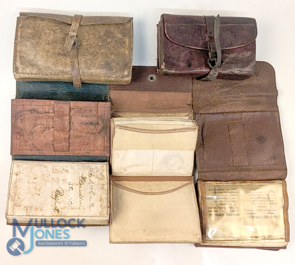 A collection of unnamed leather wallets: 7" x 4", 2 pockets and sleeves. 6" x 4", 18 pockets, - Image 2 of 3