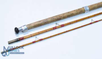 Unnamed match/float rod with whole cane butt and split cane middle/top section, 11ft 3pc, 26" handle