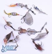 Collection of 7 USA lures including Pflueger Last Word Bucktail Wobbler 2.75" long, a Johnny O'