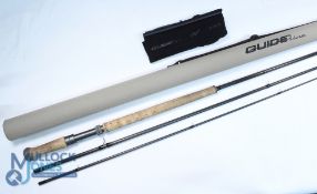Guide LPX carbon salmon fly rod 15ft 3pc line 10/11# 23" handle, alloy double down locking reel