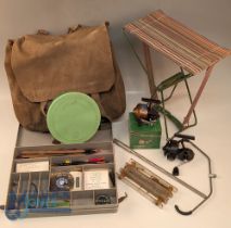 Vintage Fishing Reels and Accessories: to include a Cap pre-Mitchell half bail reel, Norris