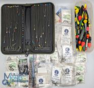 Qty of Fishing Hooks and Floats, unused packets of Sunridge bronzed specimen packets - assorted