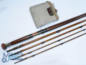 Early Chas Farlow Maker, 191 Strand, London 16' 4 piece greenheart salmon fly rod, with correct