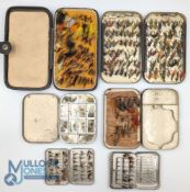 Fly Fishing Wet & Dry Salmon Trout Fly Tins Boxes, collection of Richard Wheatley Slim alloy tins