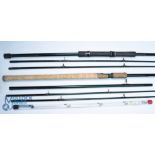 Masterline John Wilson Avon Carbon Quiver System rod 11-13ft 4pc with 3 tips in tube, 1.25 lb test