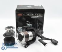 Map Carptek RD 40 fixed spool reel, good bail with 2 spare spools, rear tensioner, original box