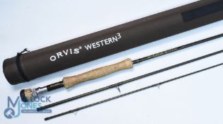 Orvis USA Western 3 106-3 Tip Flex carbon trout fly rod 10ft 3pc line 6#, alloy double uplocking