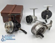 The Helical Casting Reel, Redditch patent spinning reel in black finish comes with maker's
