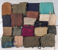 A good collection of 20 spare unnamed Rod Bags, a couple look to be homemade, a good selection of