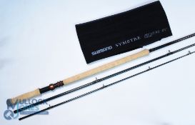 Shimano Symetre 15' 1", 3 piece carbon salmon fly rod, in as new condition, spiral green blank,